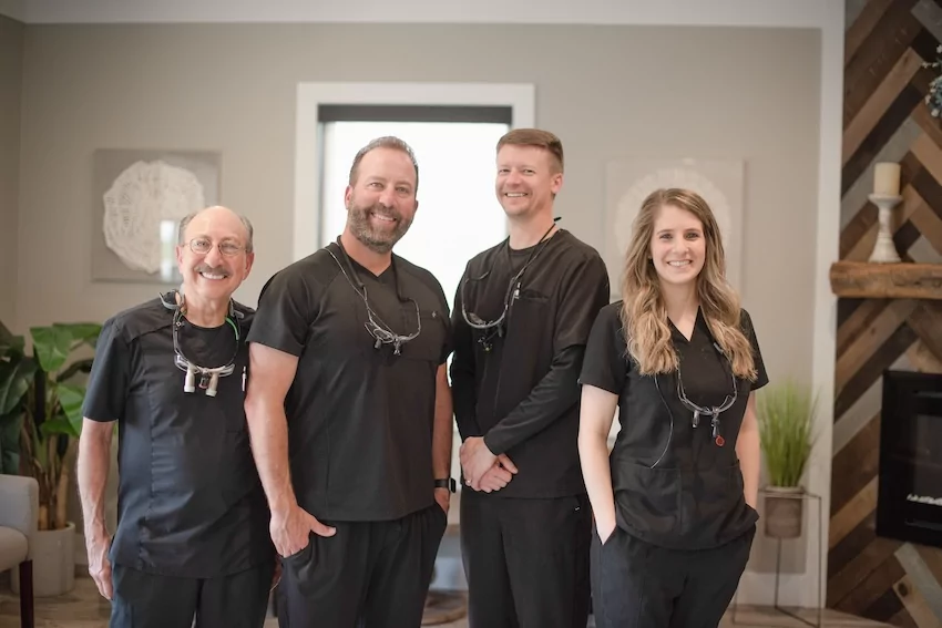 Vitangeli Dental team photo in Englewood, OH