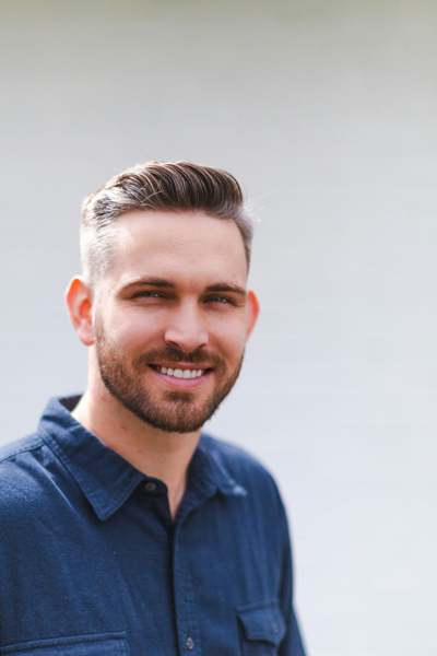 Smiling man with dental bridge from Dayton, OH dentist Vitangeli Dental
